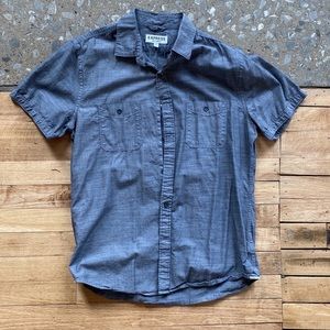 Men’s Express chambray button down short sleeve